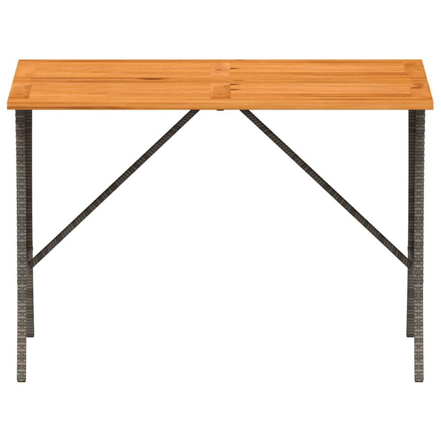 3-delige Tuinset met kussens poly rattan grijs