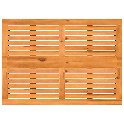 Tuintafel met acaciahouten blad 105x75x72 cm poly rattan zwart