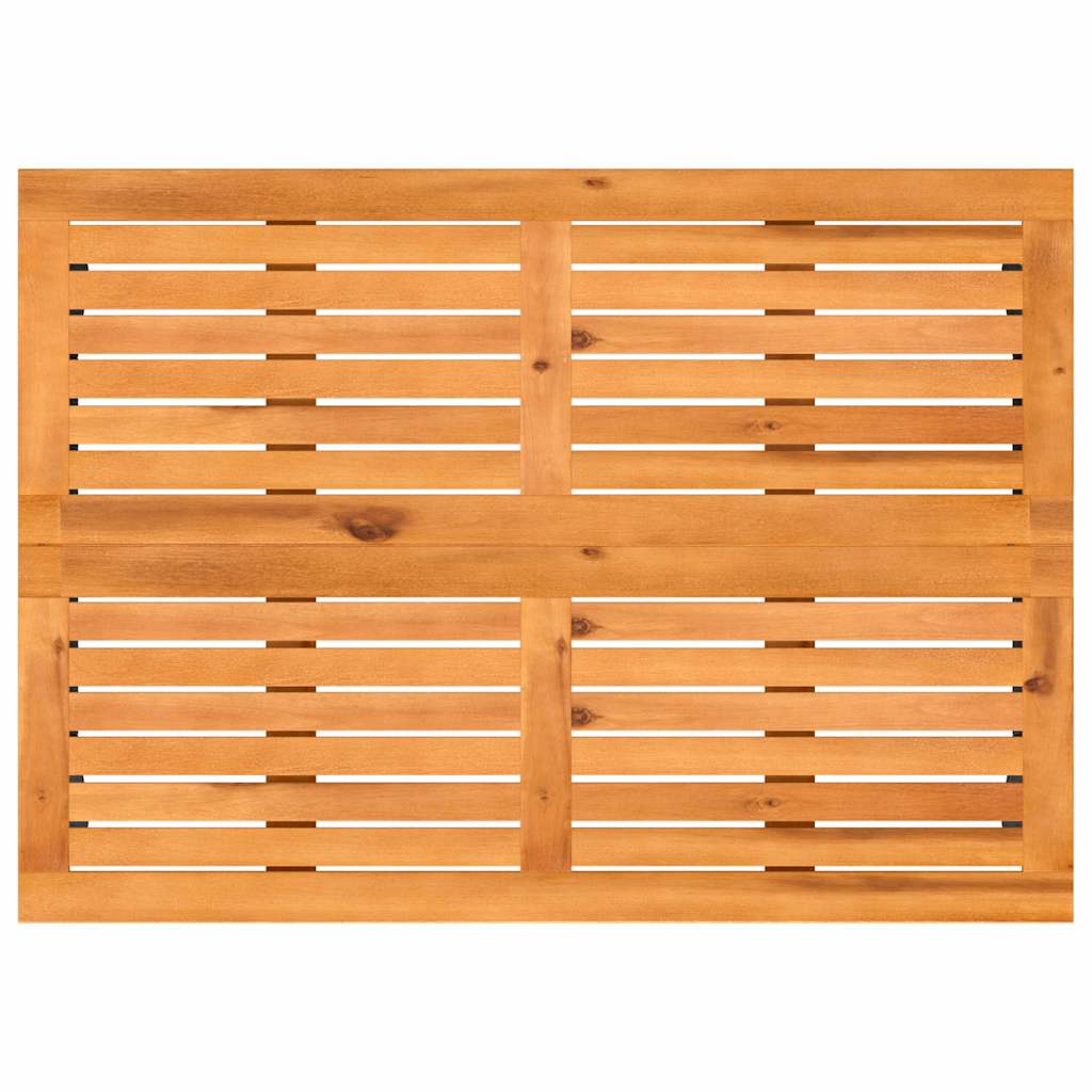Tuintafel met acaciahouten blad 105x75x72 cm poly rattan grijs