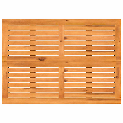 Tuintafel met acaciahouten blad 105x75x72 cm poly rattan grijs