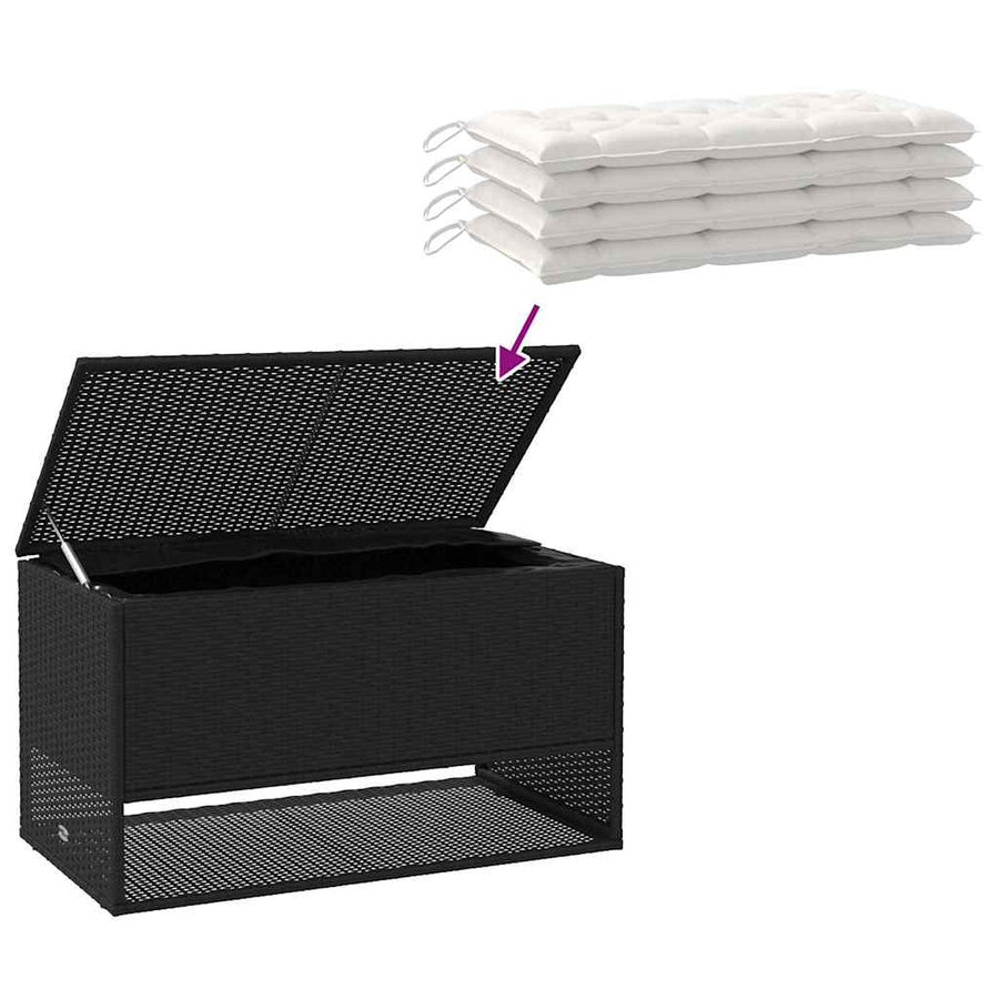 Opbergbox Voor Buiten 100X55X55,5 Cm Poly Rattan Zwart