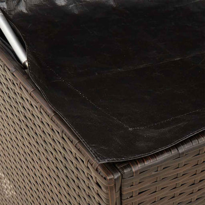 Opbergbox Voor Buiten 100X55X55,5 Cm Poly Rattan Bruin