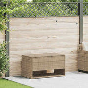 Opbergbox tuin 100x55x55,5 cm poly rattan beige