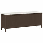 Tuinbank poly rattan 110x30x40,5 cm bruin