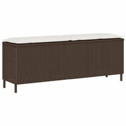 Tuinbank poly rattan 110x30x40,5 cm bruin