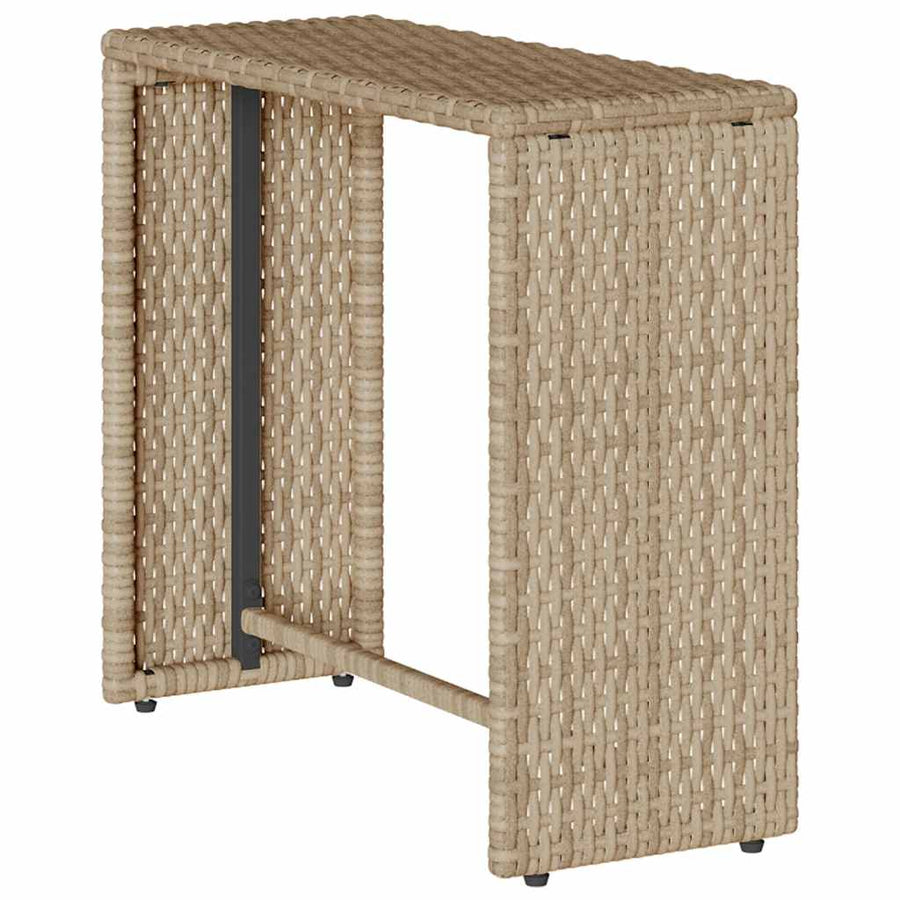 5-Delige Tuinbankstel Met Kussens Stapelbaar Poly Rattan Beige Crèmewit