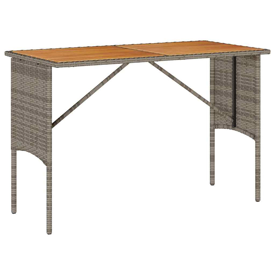 3-delige tuinset met kussens, grijs polyrotan