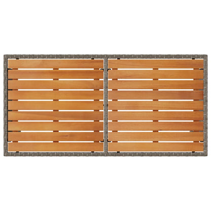 3-delige tuinset met kussens, grijs polyrotan