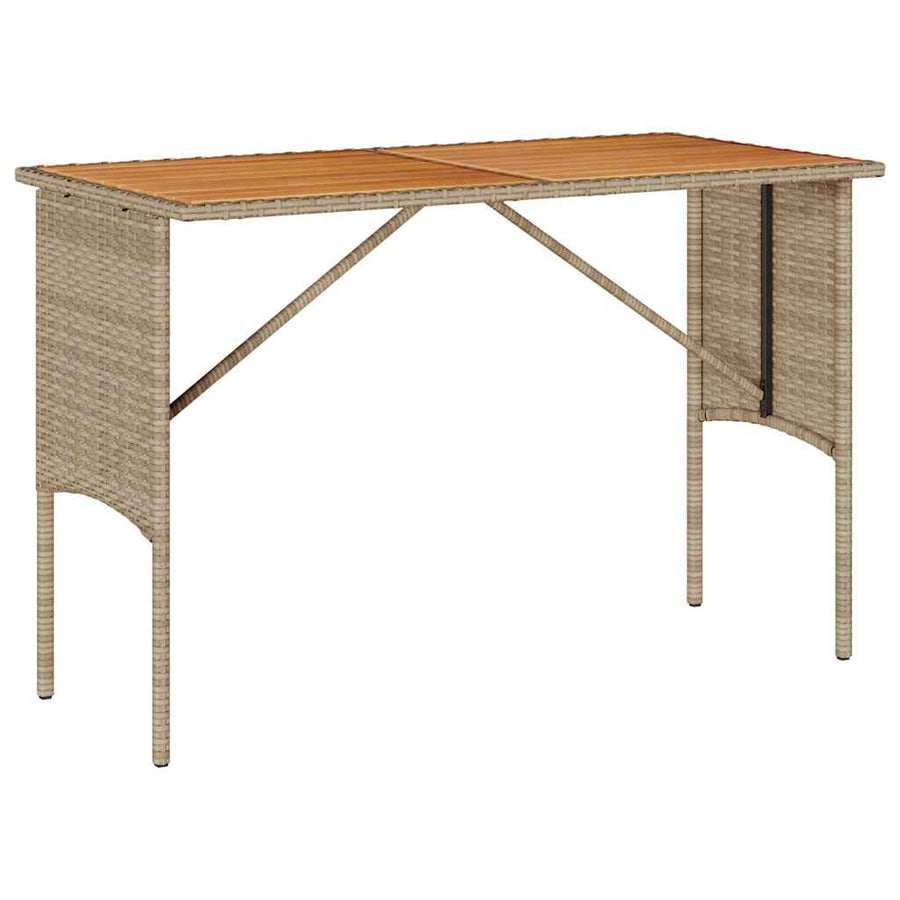 3-delige tuinset met kussens, beige polyrotan