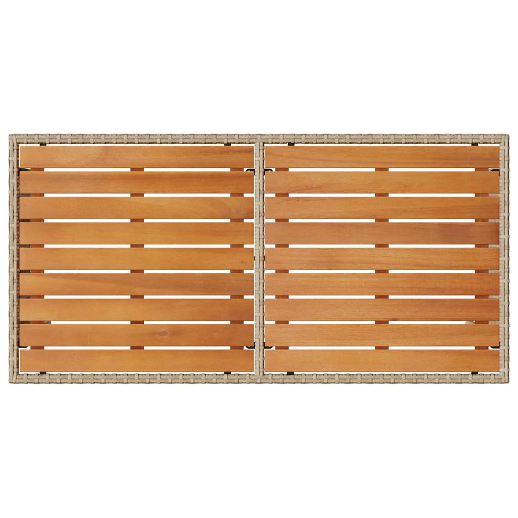 3-delige tuinset met kussens, beige polyrotan