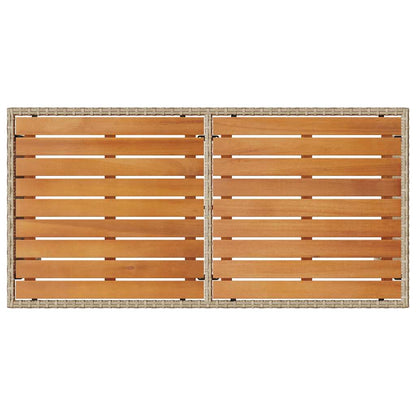 3-delige tuinset met kussens, beige polyrotan