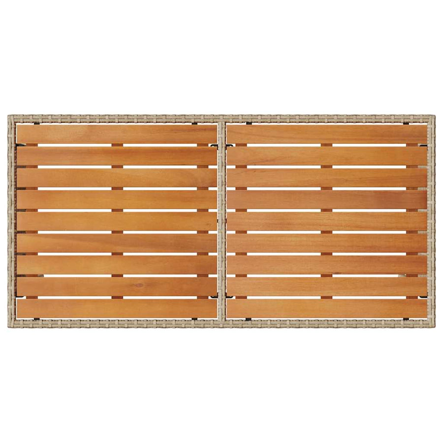 3-delige tuinset met kussens, beige polyrotan