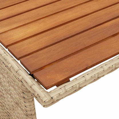 3-delige tuinset met kussens, beige polyrotan