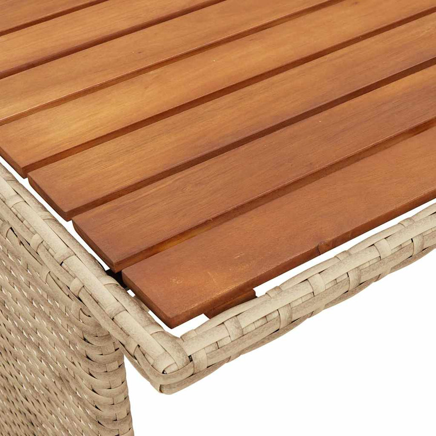 3-delige tuinset met kussens, beige polyrotan