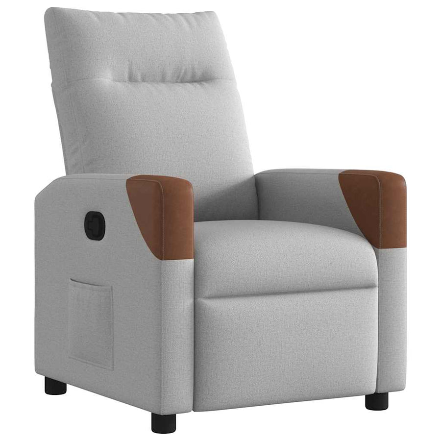 Fauteuil verstelbaar stof wolk grijs