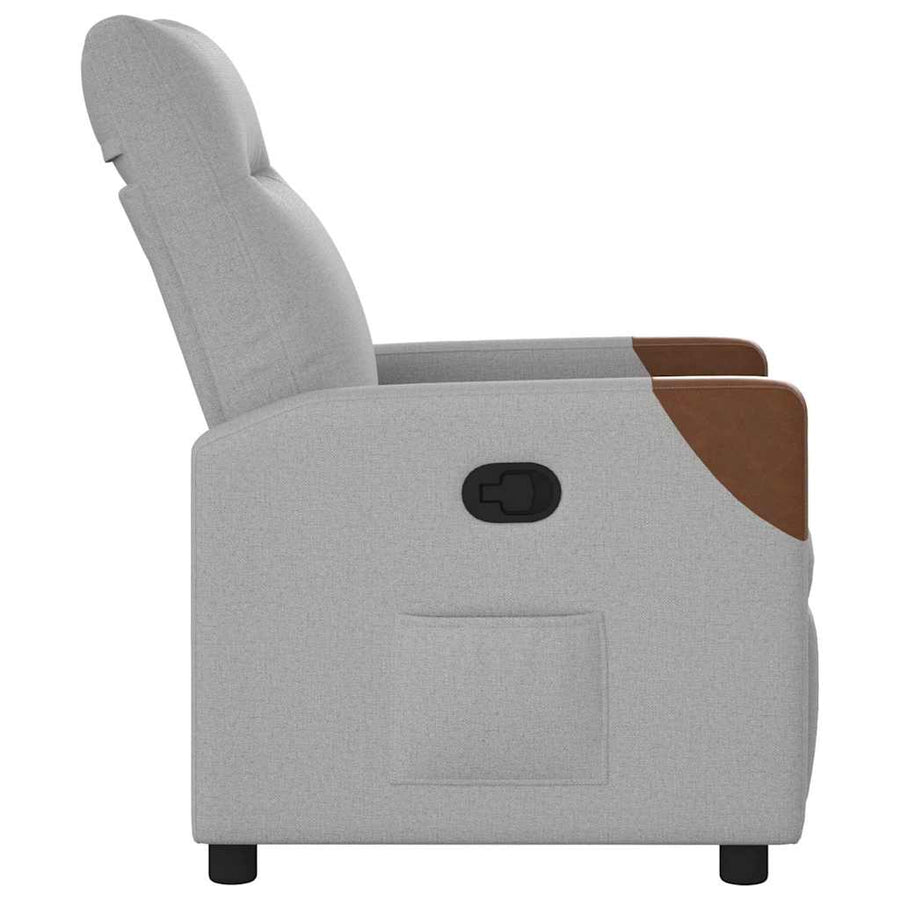 Fauteuil verstelbaar stof wolk grijs
