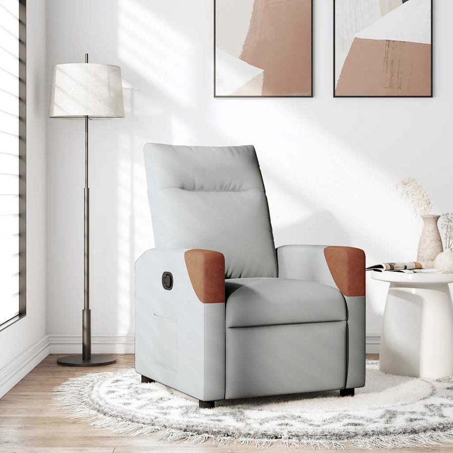 Fauteuil verstelbaar stof wolk grijs