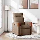 Fauteuil verstelbaar stof bruin 69x86x100 cm