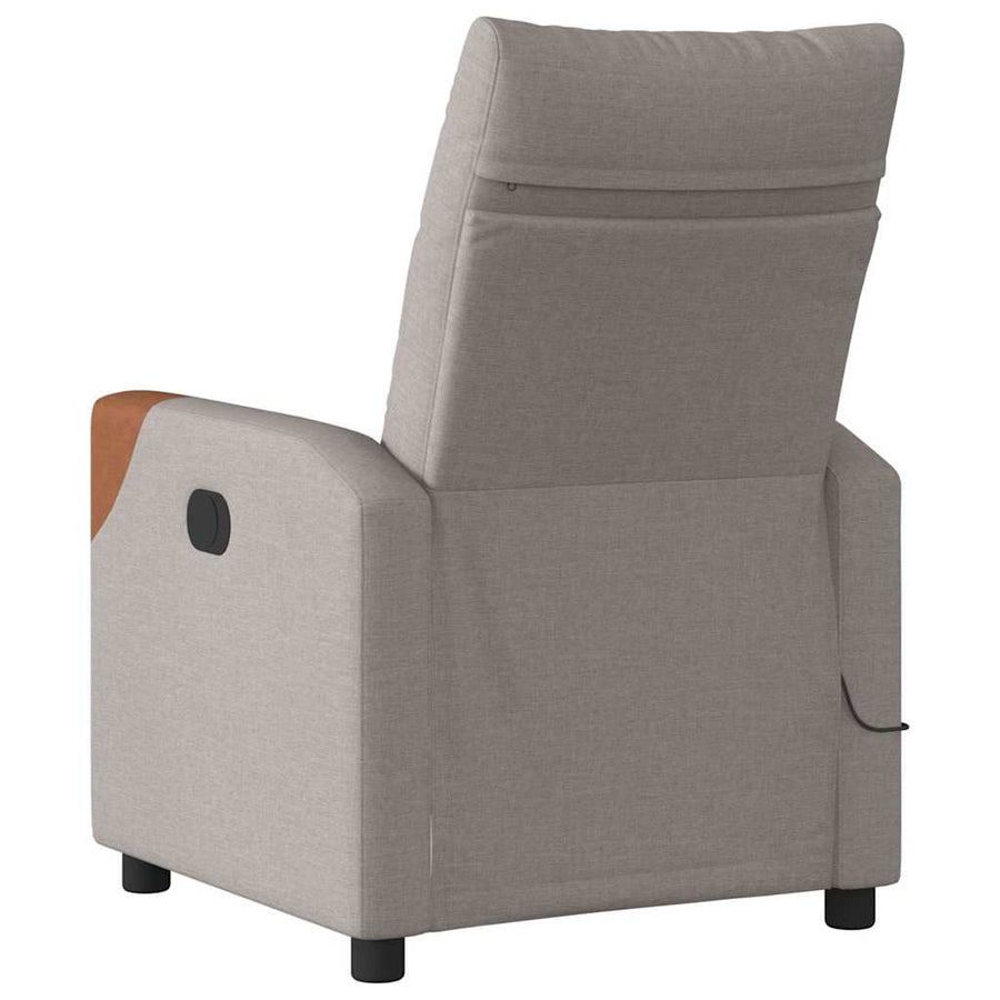 Massagestoel verstelbaar stof taupe