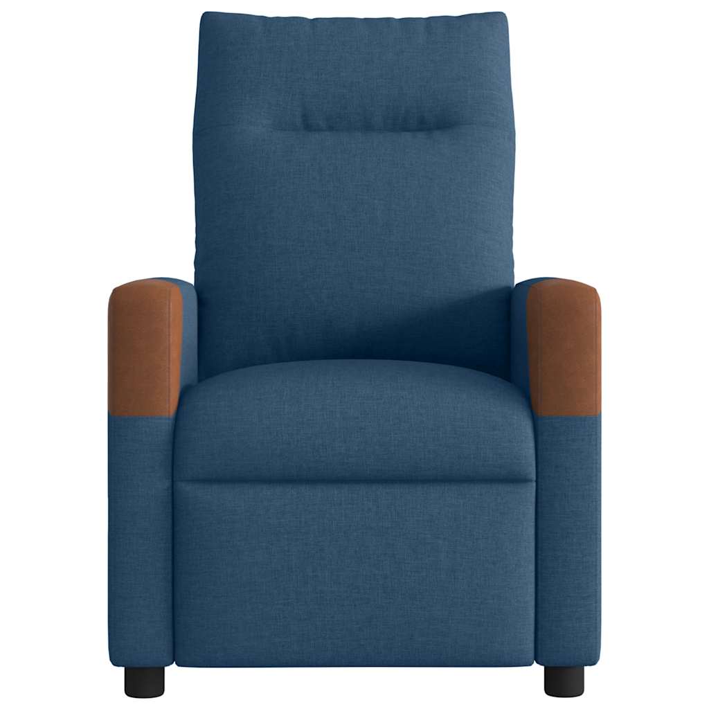Massagestoel verstelbaar stof blauw