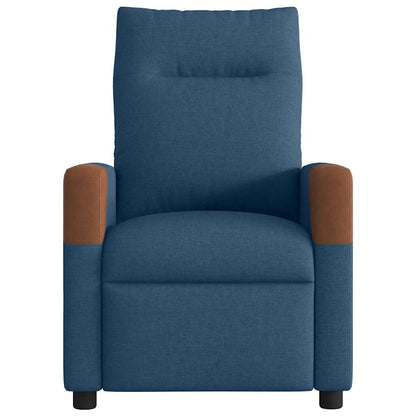 Massagestoel verstelbaar stof blauw