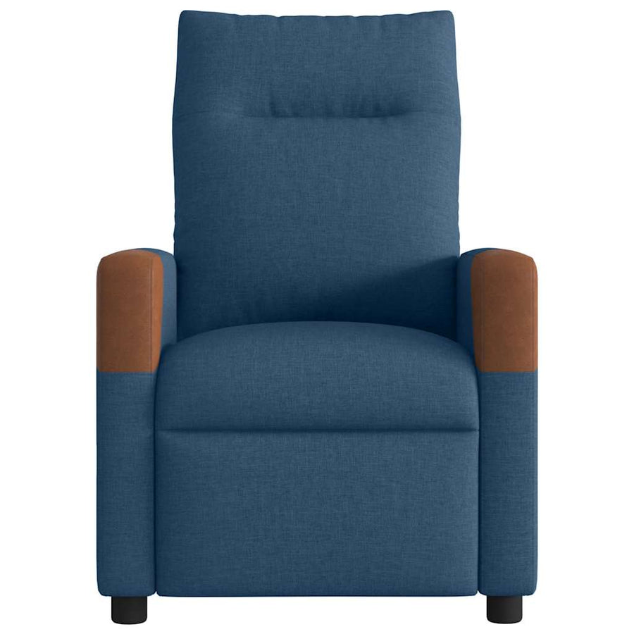 Massagestoel verstelbaar stof blauw