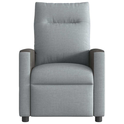 Fauteuil verstelbaar stof lichtgrijs