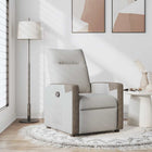 Fauteuil verstelbaar stof grijs 69x86x100 cm