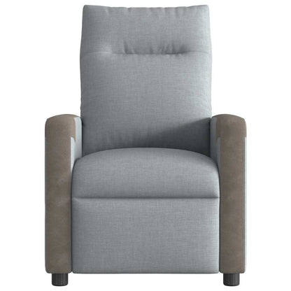 Fauteuil verstelbaar stof lichtgrijs