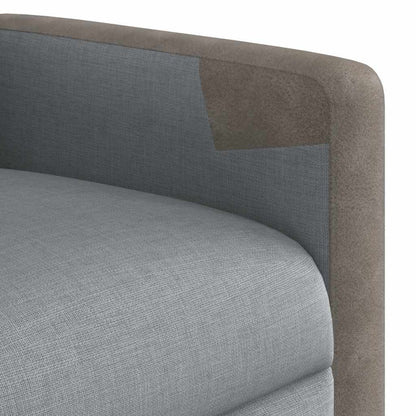 Fauteuil verstelbaar stof lichtgrijs