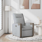 Adjustable light grey fabric armchair