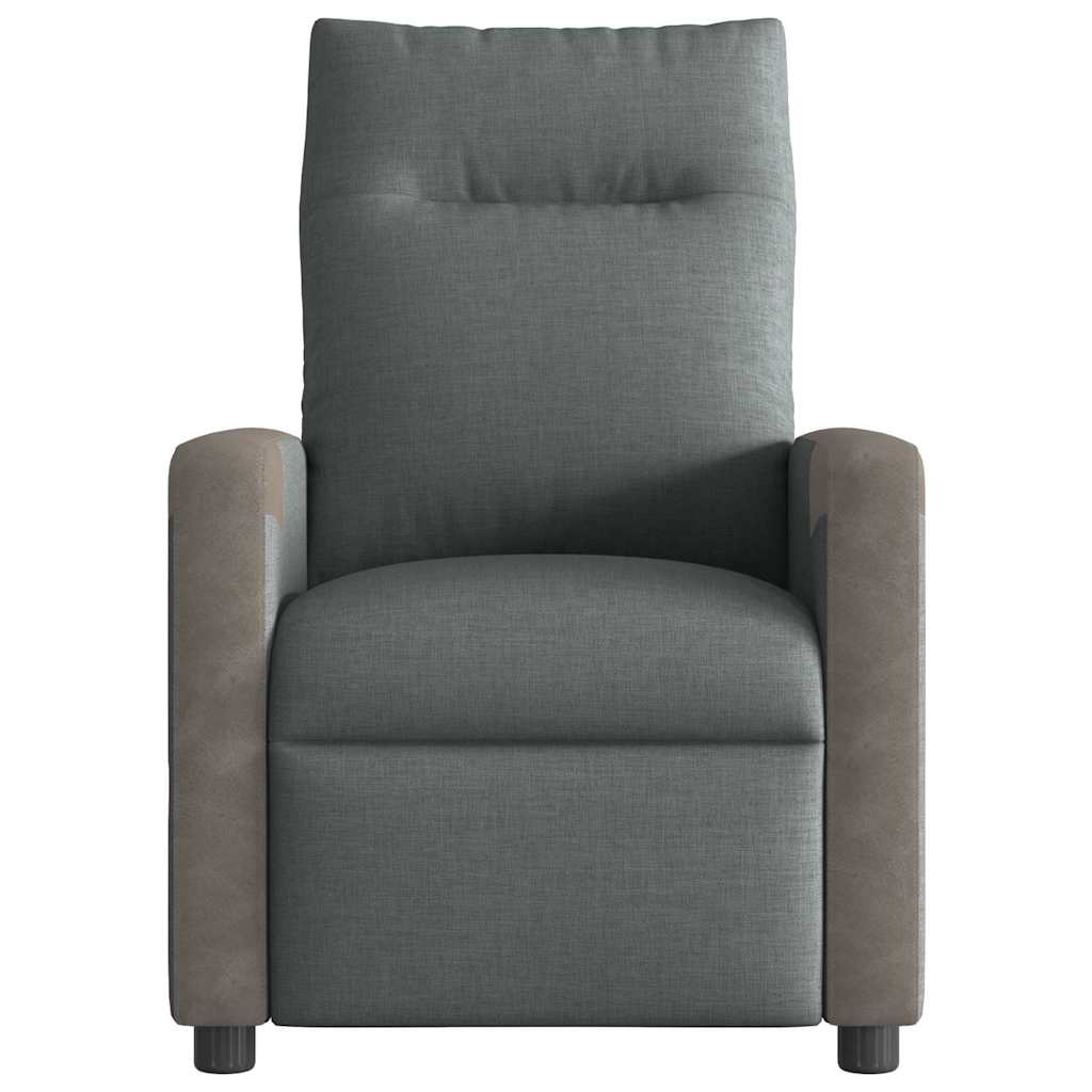 Fauteuil verstelbaar stof donkergrijs