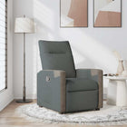 Adjustable fabric armchair dark gray