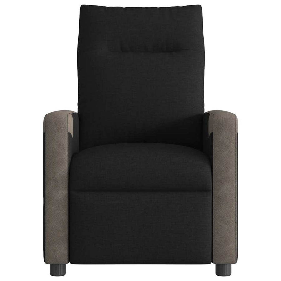 Fauteuil verstelbaar stof zwart