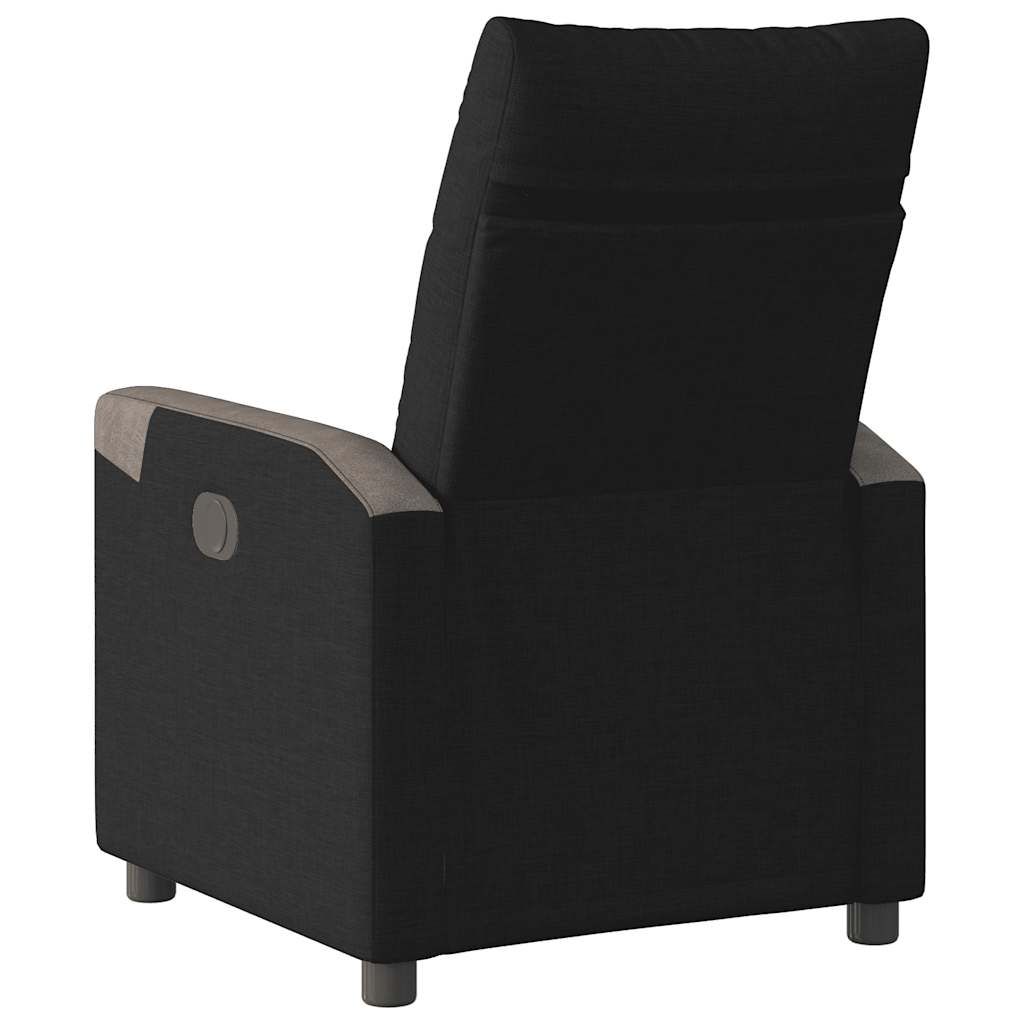 Fauteuil verstelbaar stof zwart