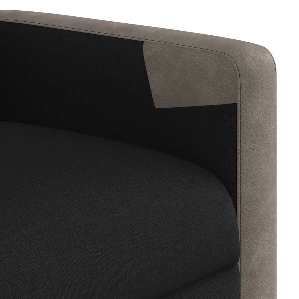 Fauteuil verstelbaar stof zwart