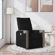 Fauteuil verstelbaar stof zwart 69x86x100 cm