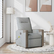 Massage chair adjustable fabric light grey