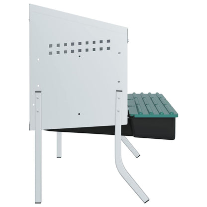 Kippennestkast 4 Compartimenten Met Poten Gegalvaniseerd Staal 110 x 50 x 63/68 cm
