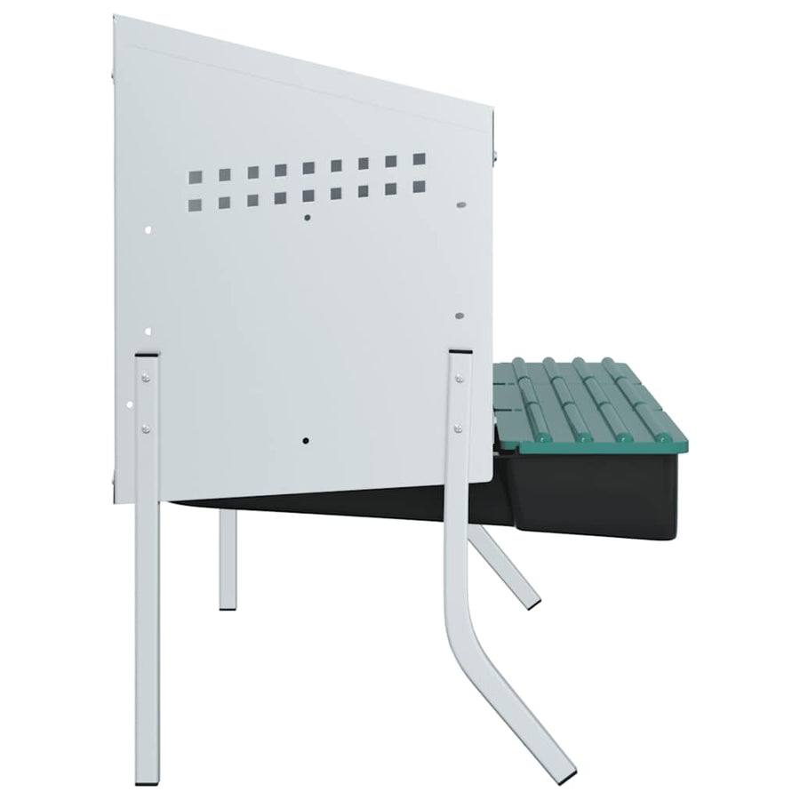 Kippennestkast 4 Compartimenten Met Poten Gegalvaniseerd Staal 110 x 50 x 63/68 cm