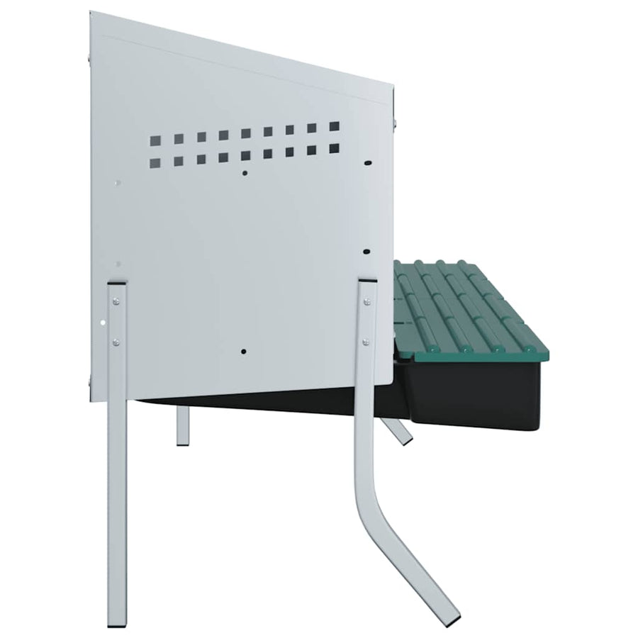 Kippennestkast 4 Compartimenten Met Poten Gegalvaniseerd Staal 110 x 50 x 63/68 cm