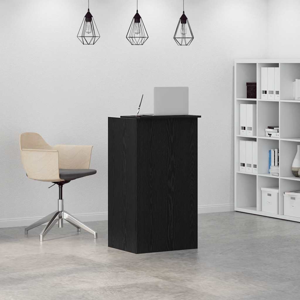 Receptiebalie 55X50X103,5 Cm Bewerkt Hout 55 x 50 x 103.5 cm Zwart
