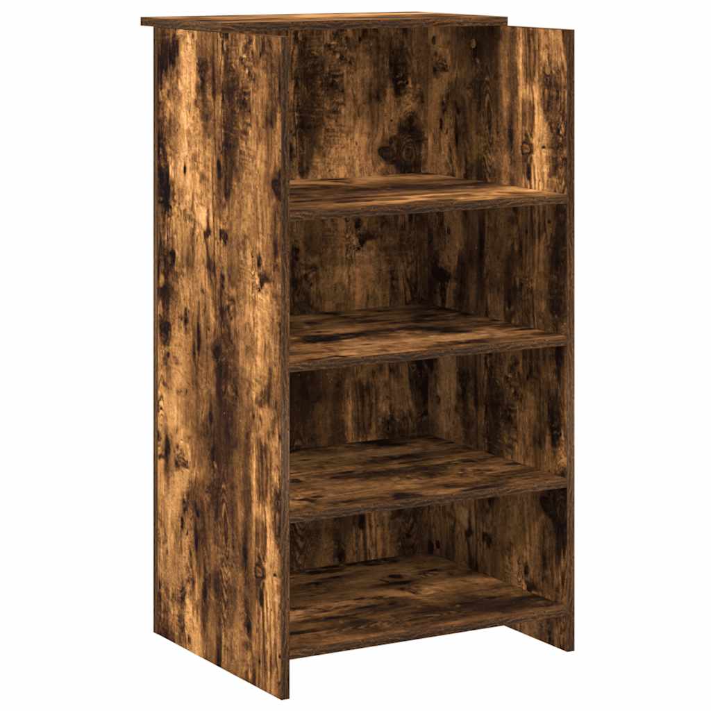 Receptiebalie 55x50x103,5 cm bewerkt hout gerookt eikenkleurig