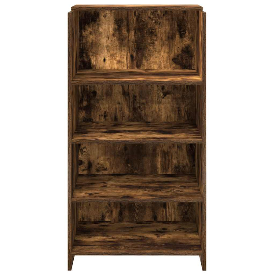 Receptiebalie 55x50x103,5 cm bewerkt hout gerookt eikenkleurig