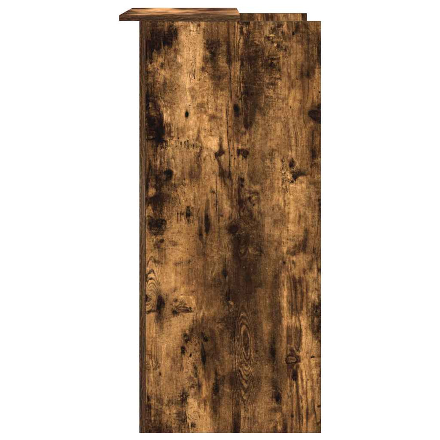 Receptiebalie 55x50x103,5 cm bewerkt hout gerookt eikenkleurig