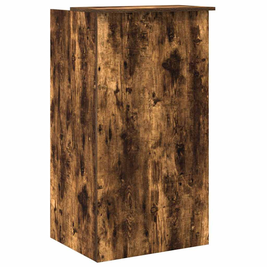Receptiebalie 55x50x103,5 cm bewerkt hout gerookt eikenkleurig