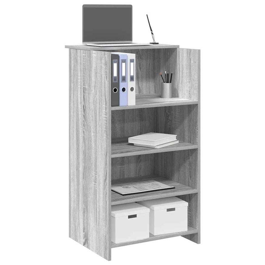 Receptiebalie 55x50x103,5 cm bewerkt hout grijs sonoma eiken