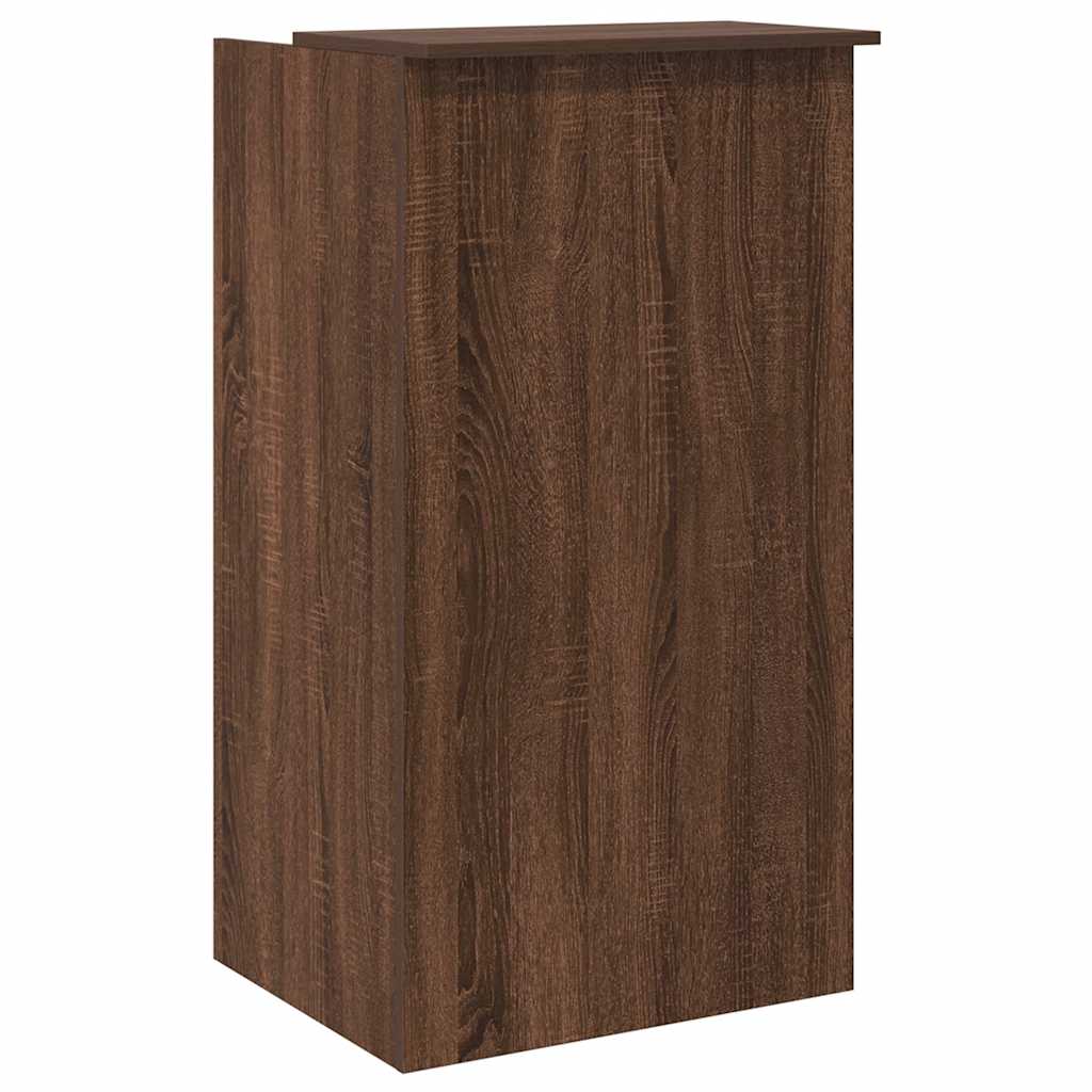 Receptiebalie 55X50X103,5 Cm Bewerkt Hout 55 x 50 x 103.5 cm bruin eikenkleur