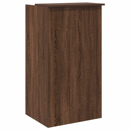 Receptiebalie 55X50X103,5 Cm Bewerkt Hout 55 x 50 x 103.5 cm bruin eikenkleur