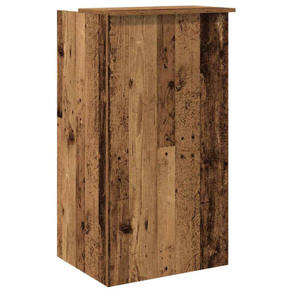 Receptiebalie 55X50X103,5 Cm Bewerkt Hout Kleurig 55 x 50 x 103.5 cm Oud hout